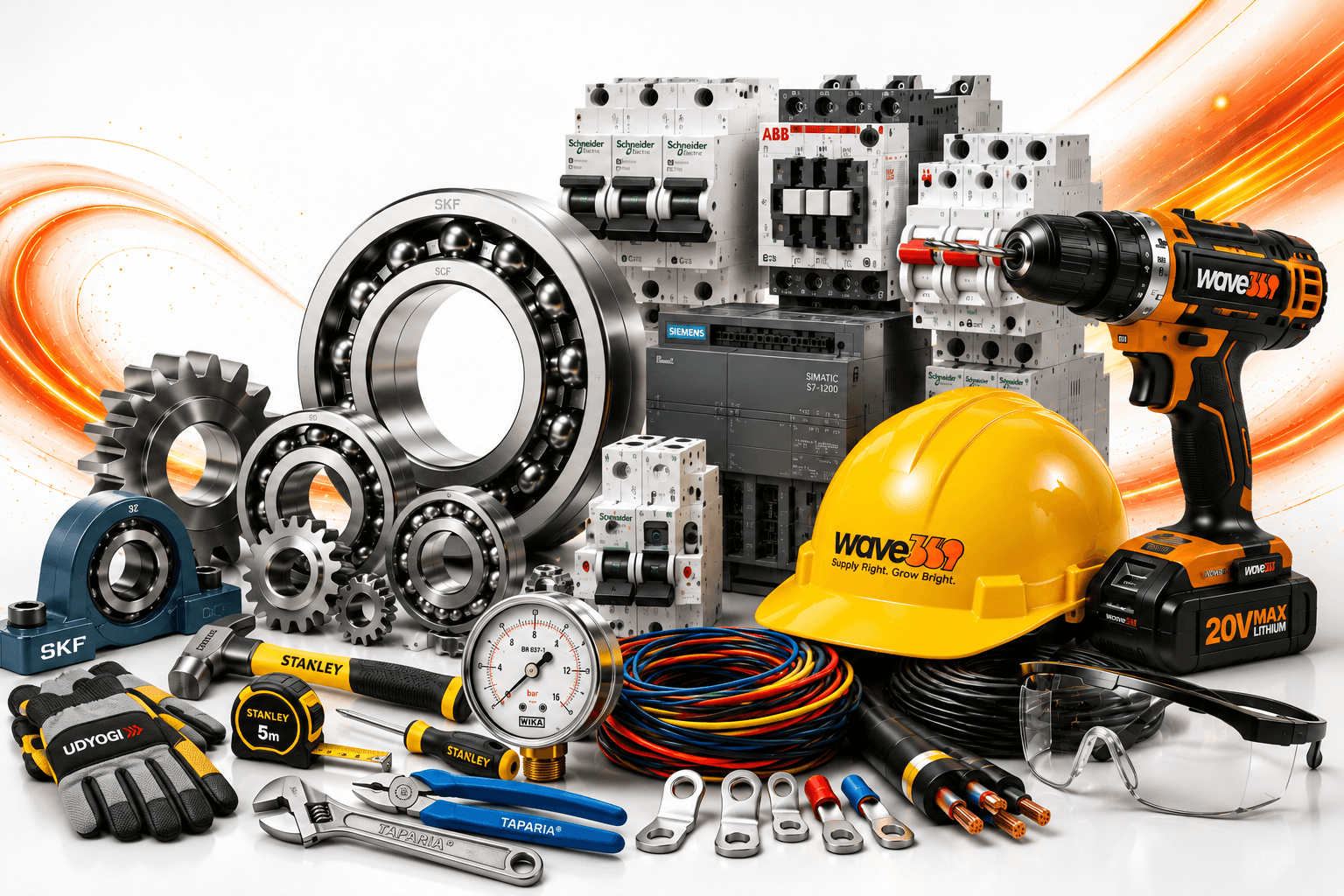 Industrial products supplied by Wave369 Bearings & Tools LLP